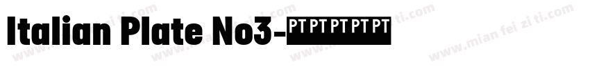 Italian Plate No3字体转换